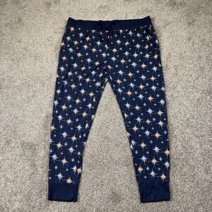 Bomb Party Lounge Reveal Royal Cosmos Bamboo Print Lounge Pants Pajamas NWT 2XL